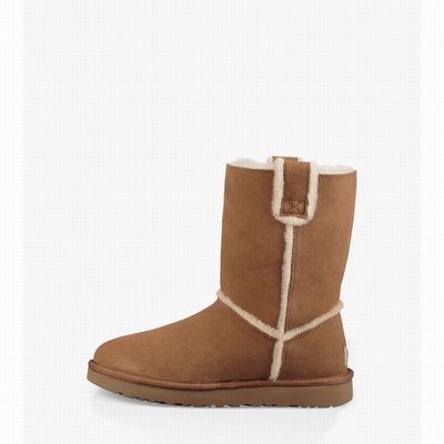 Botas UGG Classic Short Spill Seam Mulher Marrom | PT-TPUNG